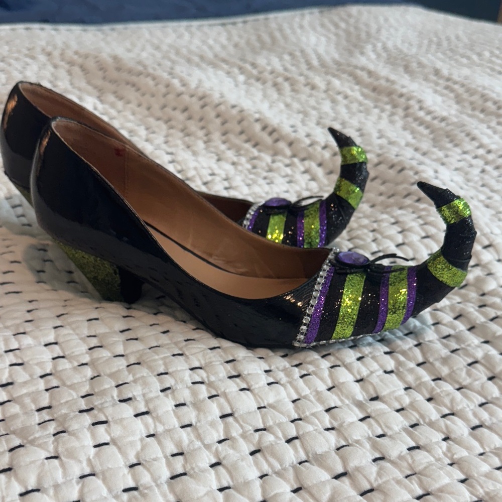 Custom made “witch shoes” black, green, purple Women's Shoes
